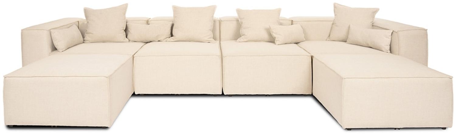 HOME DELUXE Modulares Sofa VERONA - Größe XXL Beige - (BxHxL) 415, 68, 207 cm Bild 1