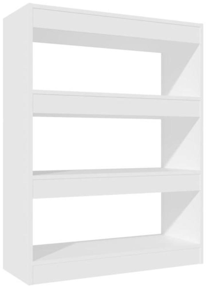 Bücherregal/Raumteiler Weiß 80x30x103 cm Holzwerkstoff Bild 1