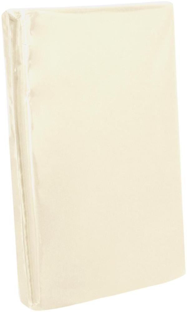 Traumschlaf Zwirn Elasthan Spannbetttuch De-Luxe | 140x200 - 160x220 cm | beige Bild 1