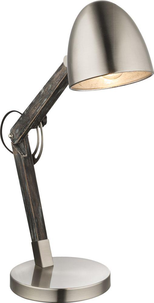 Tischleuchte GAUA, grau, Schirmdurchmesser 13 cm, Holz Bild 1