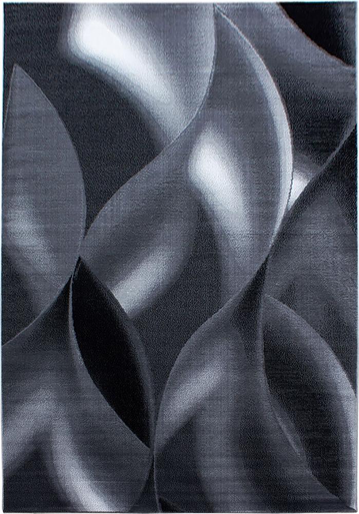 Kurzflor Teppich Pago rechteckig - 140x200 cm - Schwarz Bild 1