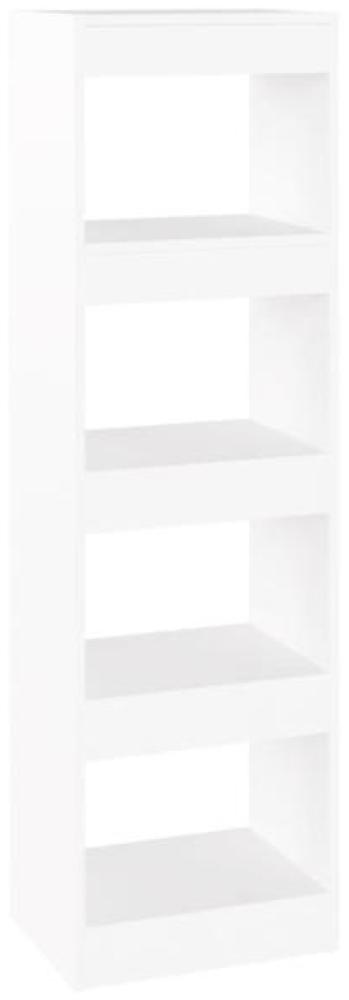 Bücherregal/Raumteiler Weiß 40x30x135 cm Bild 1