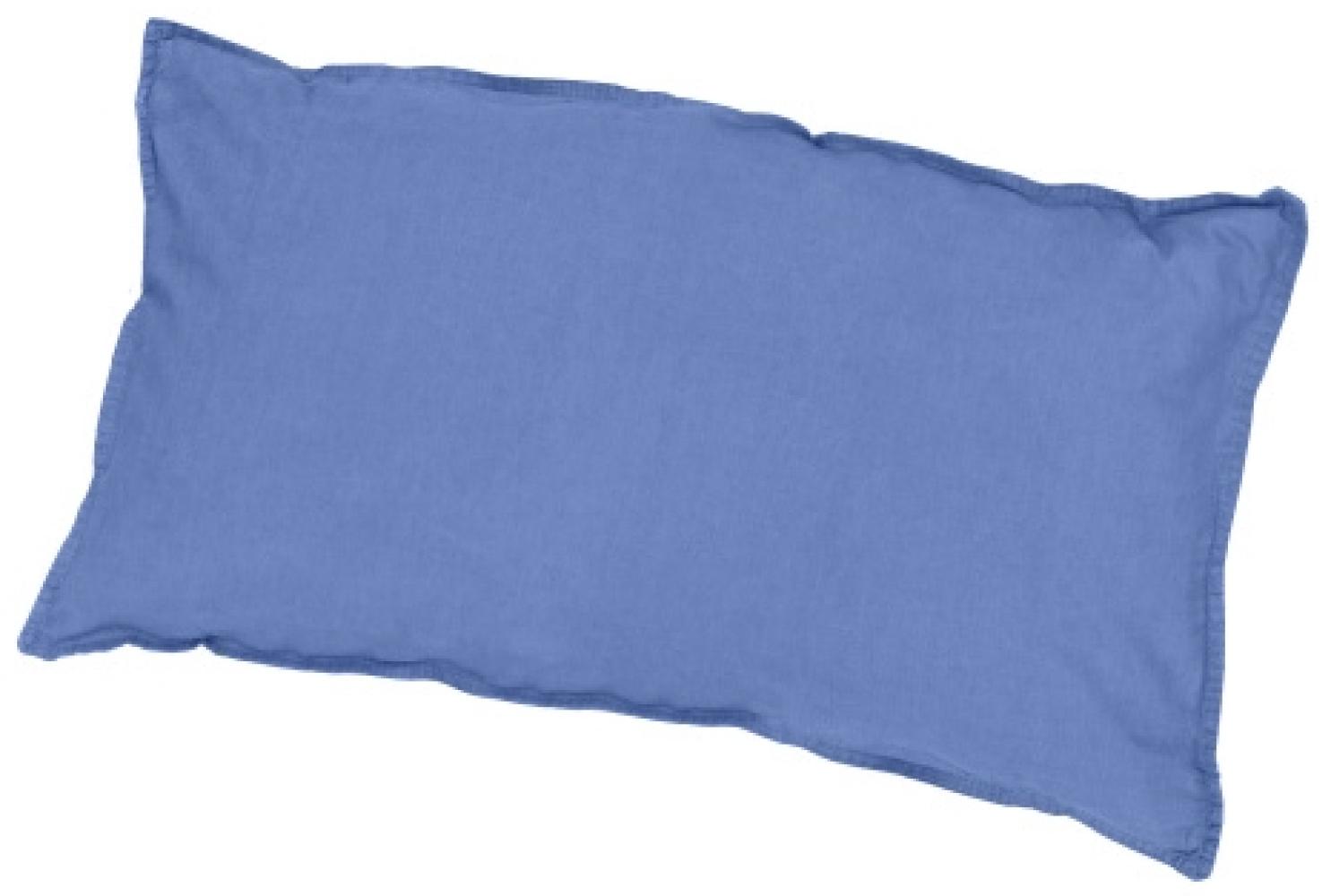 Traumhaft gut schlafen Stone-Washed-Bettwäsche aus 100% Baumwolle, in versch. Farben und Größen : 40 x 80 cm : Jeans Bild 1