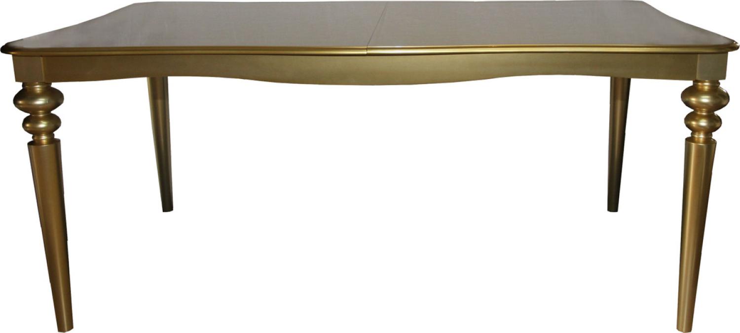 Casa Padrino Barock Luxus Esstisch Gold ausziehbar 180 - 230 cm - Limited Edition Bild 1