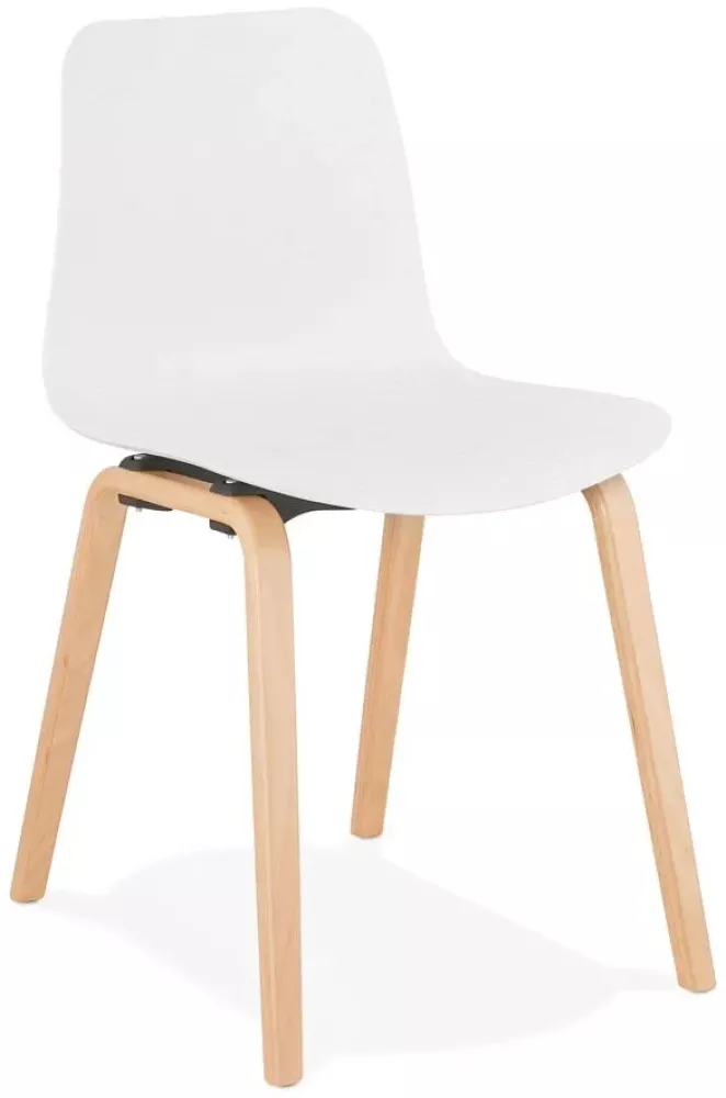 Kokoon Design Stuhl Monark Weiß und Natur Bild 1