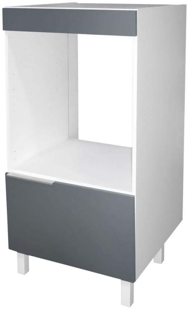 Berlioz Creations CD6FG Halbsäulenschrank für Einbaubackofen, in grauem Hochglanz, 60 x 60 x 118 cm, 100 Prozent französische Herstellung Bild 1