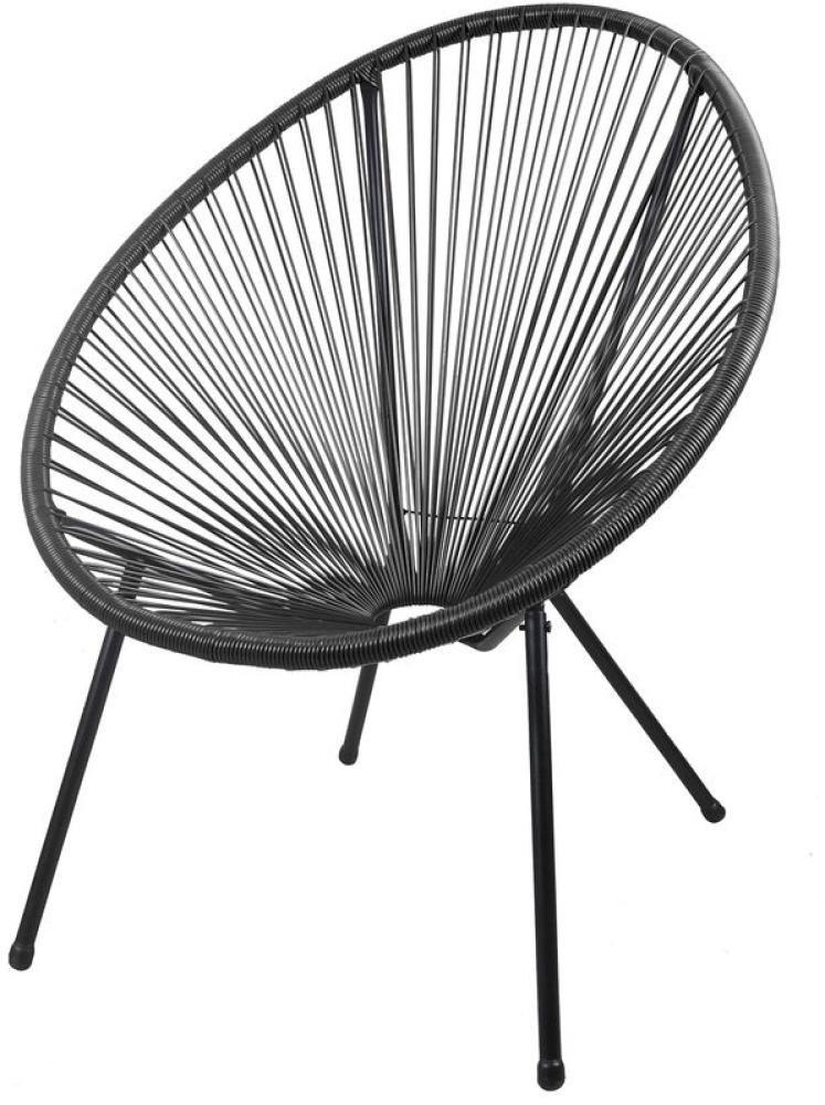 Garden Pleasure Relax Stuhl DALIDA 2er Set schwarz - ausgefallenes und modernes Design Bild 1