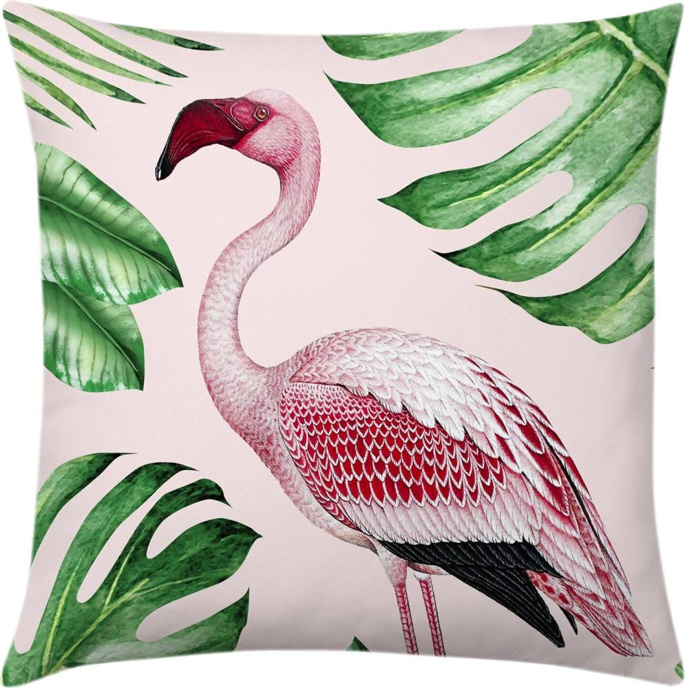 Traumschlaf Outdoor Dekokissenhülle Jungle Flamingo | 40x40 cm Bild 1