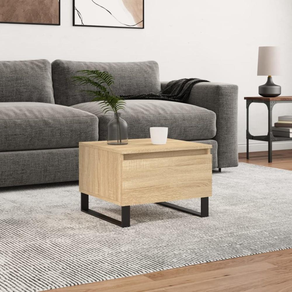 vidaXL Couchtisch Sonoma-Eiche 50x46x35 cm Holzwerkstoff Bild 1