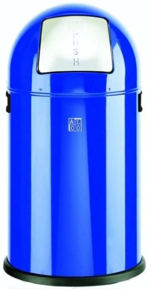 Alco Abfallsammler mit Push-Klappe 20 Liter blau Bild 1