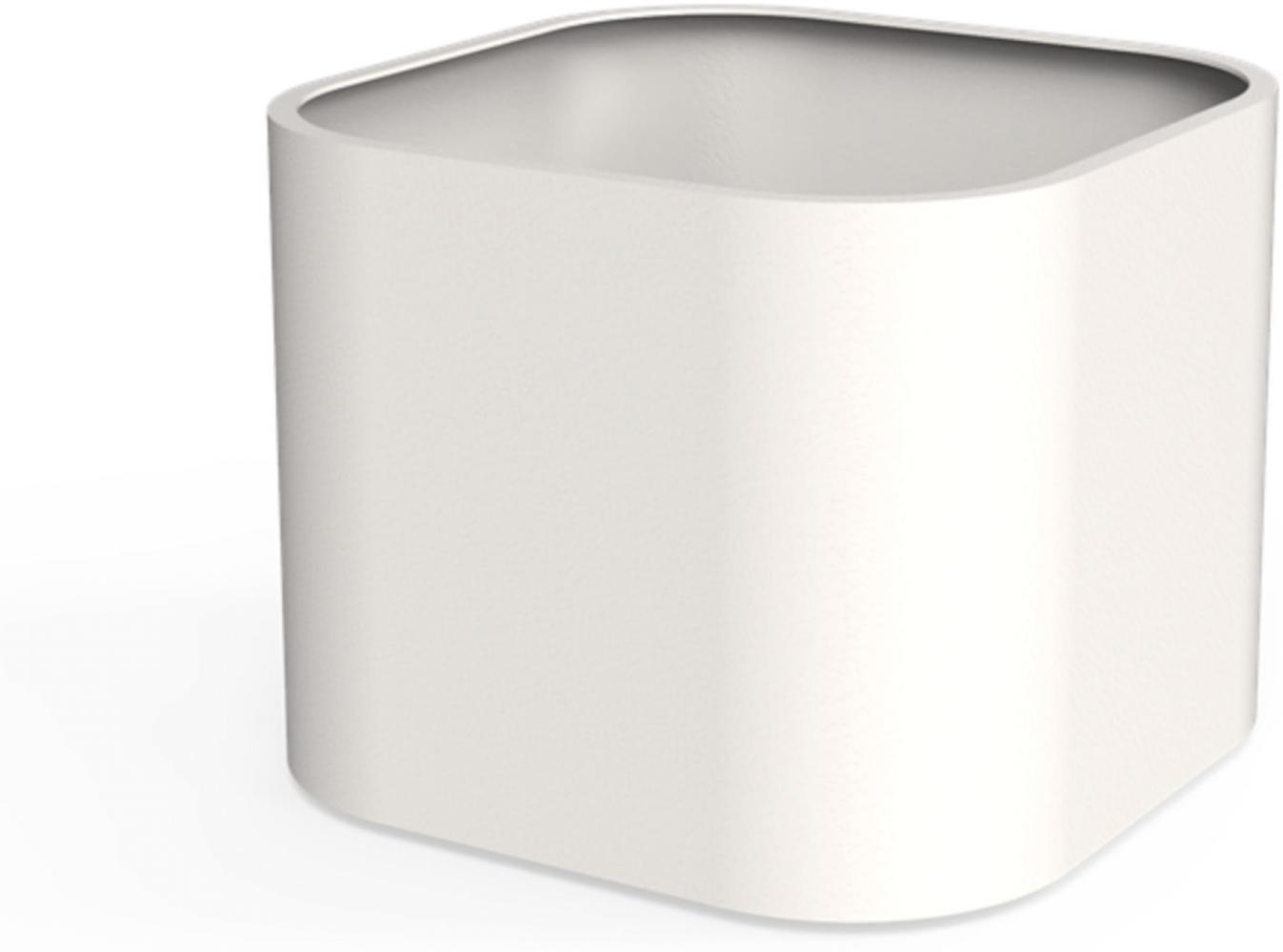 Dipott Pflanzgefäß Tonic quadratisch Aluminium RAL 9016 verkehrsweiß Pflanzkübel 90x90x72 cm Bild 1