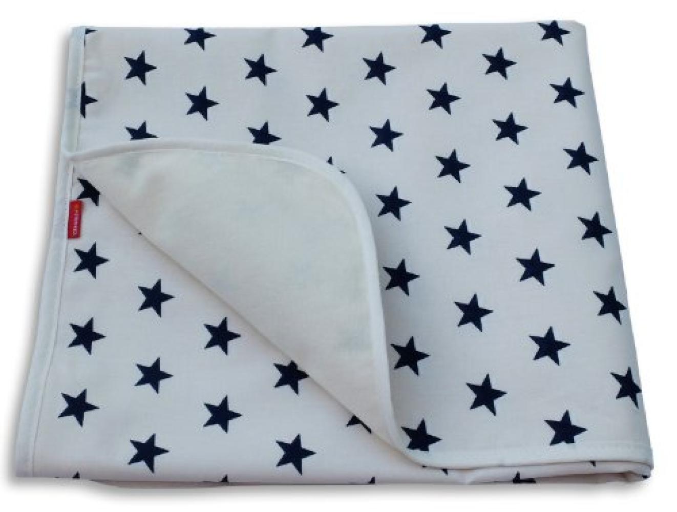 Ideenreich 'Sterne' Babydecke weiß/blau 70x90 cm Bild 1
