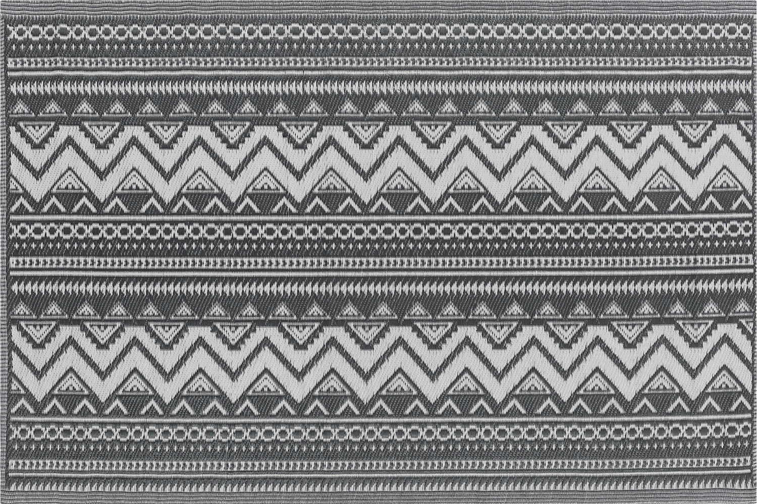 Outdoor Teppich schwarz 120 x 180 cm geometrisches Muster NAGPUR Bild 1