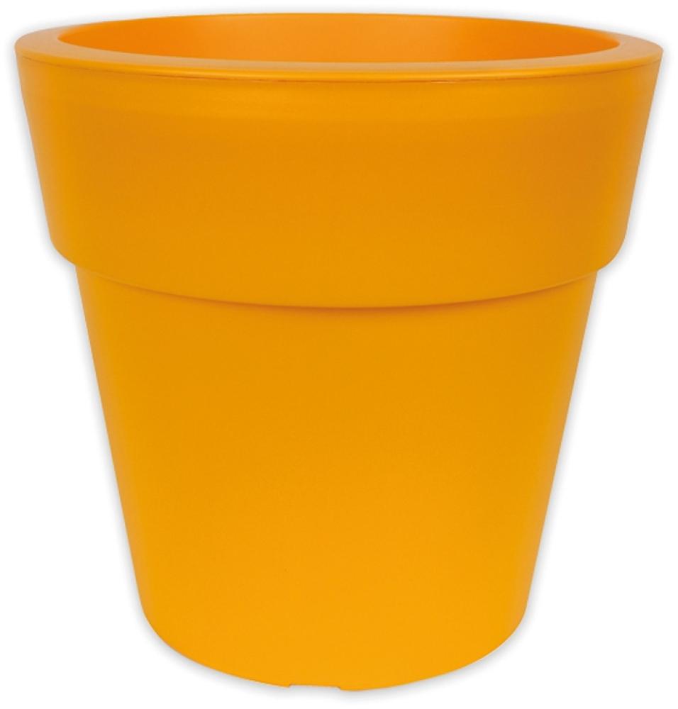 Centi Pflanzkübel / Übertopf LINEA, d= 20 cm, H= 18,5 cm, Gelb-Orange, Polypropylen Bild 1