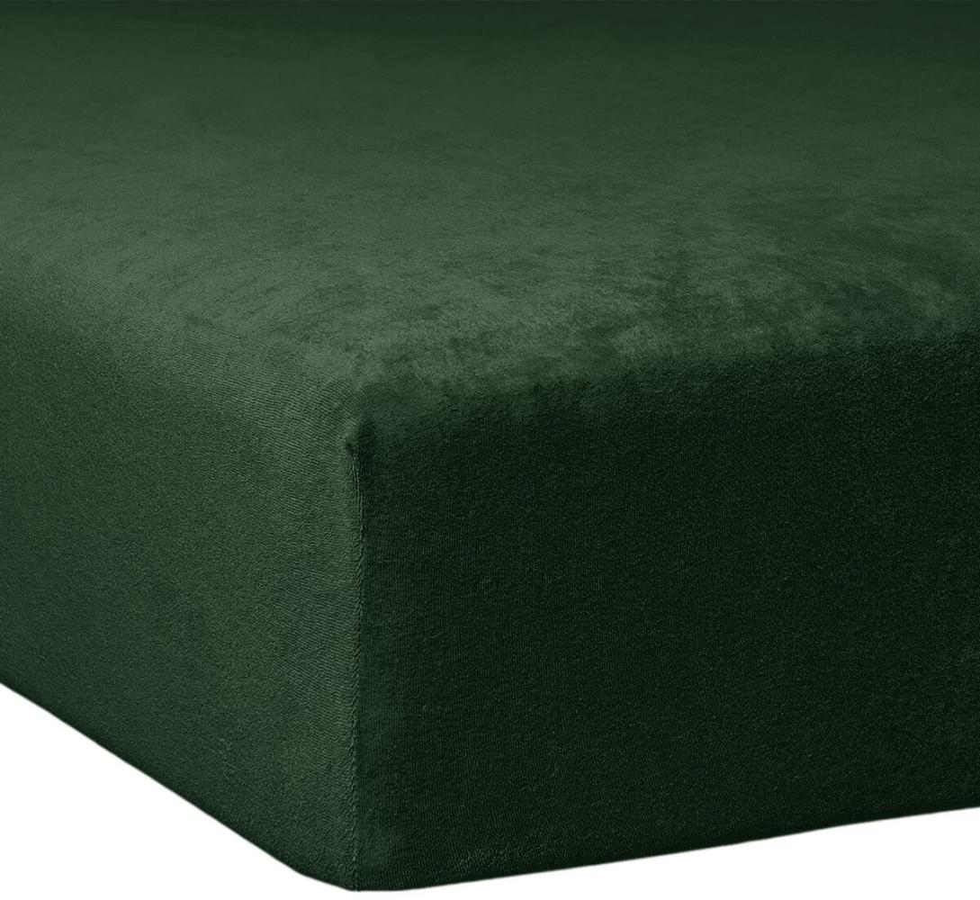 Traumschlaf Flausch Biber Boxspring Matratzen Spannbettlaken|140x200 cm - 160x200 cm| tanne Bild 1