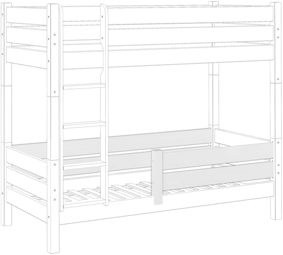 Erst-Holz Kindersicherung für kurze Etagenbetten Modell 60.16 für untere Liegefläche Kisi-16-kurz weiß Bild 1