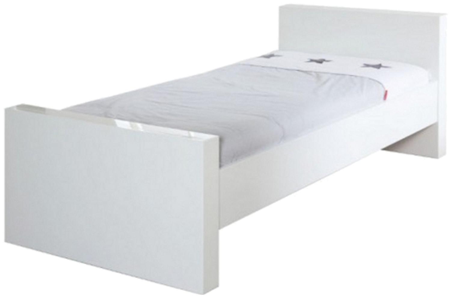 Kidsmill Alaska Bett Hochglanzweiß 90 x 200 cm Weiß Bild 1