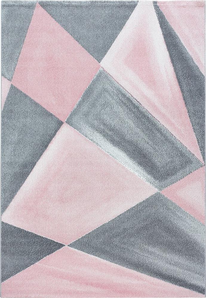 Kurzflor Teppich Balia rechteckig - 140x200 cm - Pink Bild 1