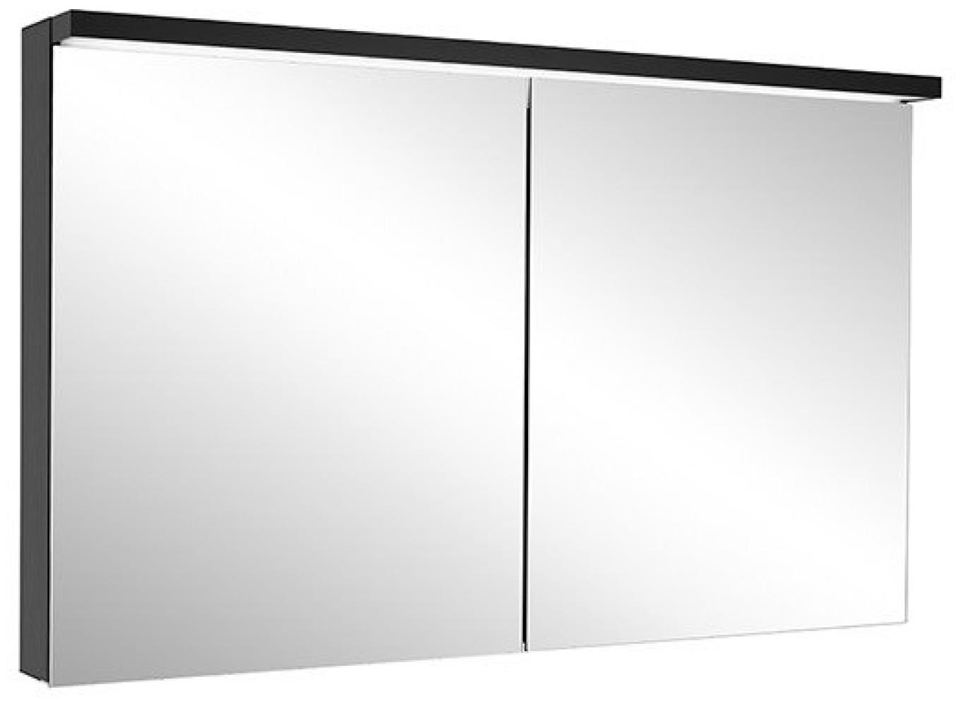 Schneider ADVANCED Line Ultimate LED Lichtspiegelschrank, 2 Türen, 99,5x72,6x17,8cm, 188. 100, Ausführung: EU-Norm/Korpus schwarz matt - 188. 100. 02. 41 Bild 1