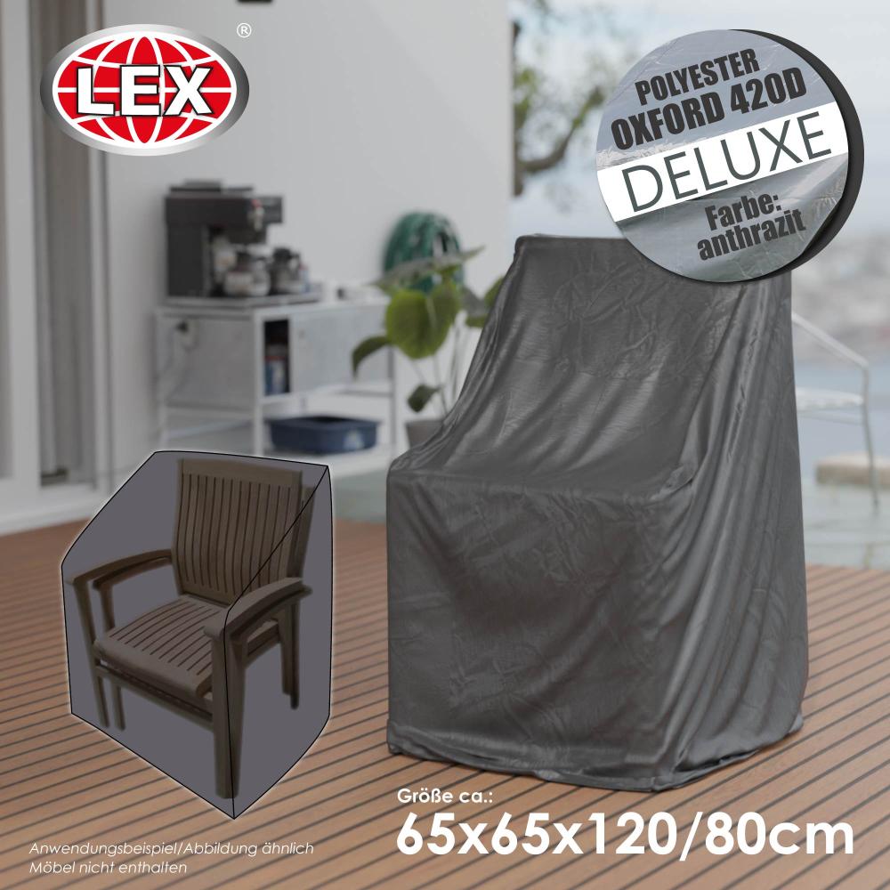 Schutzhülle Deluxe für Stapelstühle Relaxstühle Abdeckung 65x65x120/80 cm Bild 1