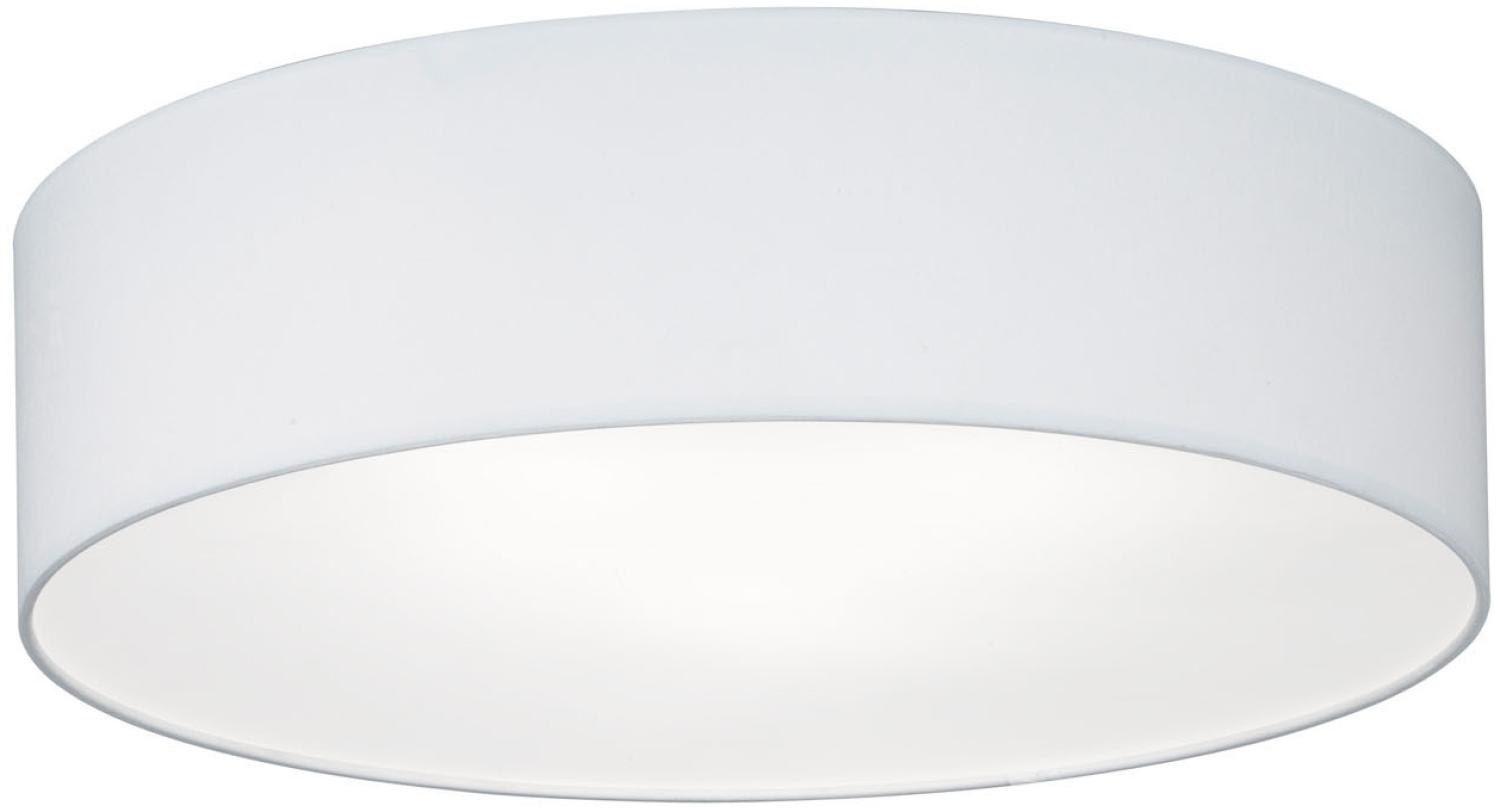 Deckenleuchte rund mit LED dimmbar - Stoffschirm Weiß Ø 45cm Bild 1