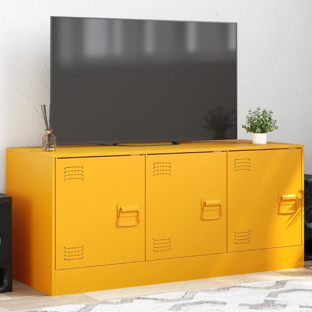 TV-Schrank Senfgelb 99x39x44 cm Stahl 841646 Bild 1