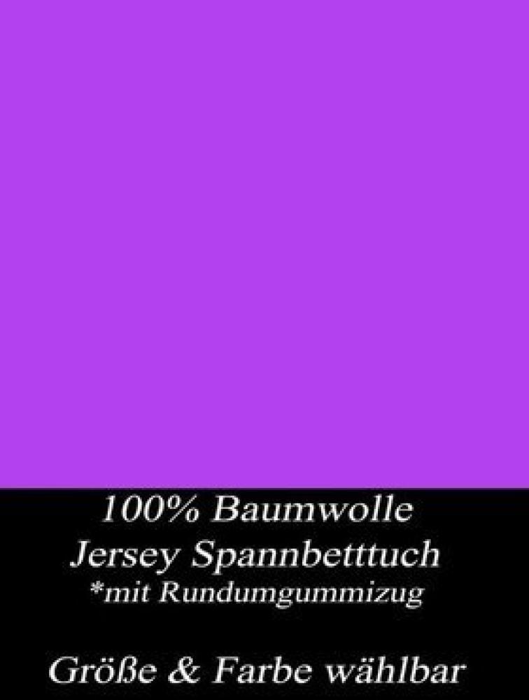 Leonado Vicenti Jersey Spannbettlaken 90/100 X 200 cm violett Spannbetttücher Bild 1