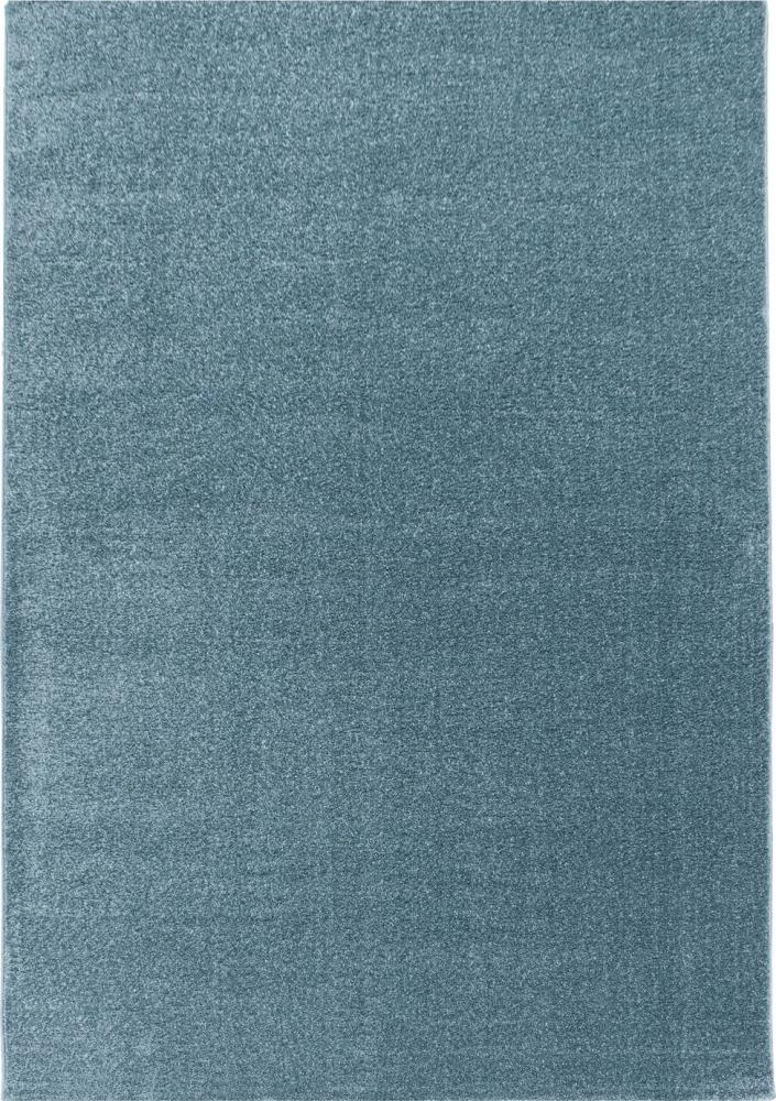 Kurzflor Teppich Roberto Läufer - 80x250 cm - Blau Bild 1