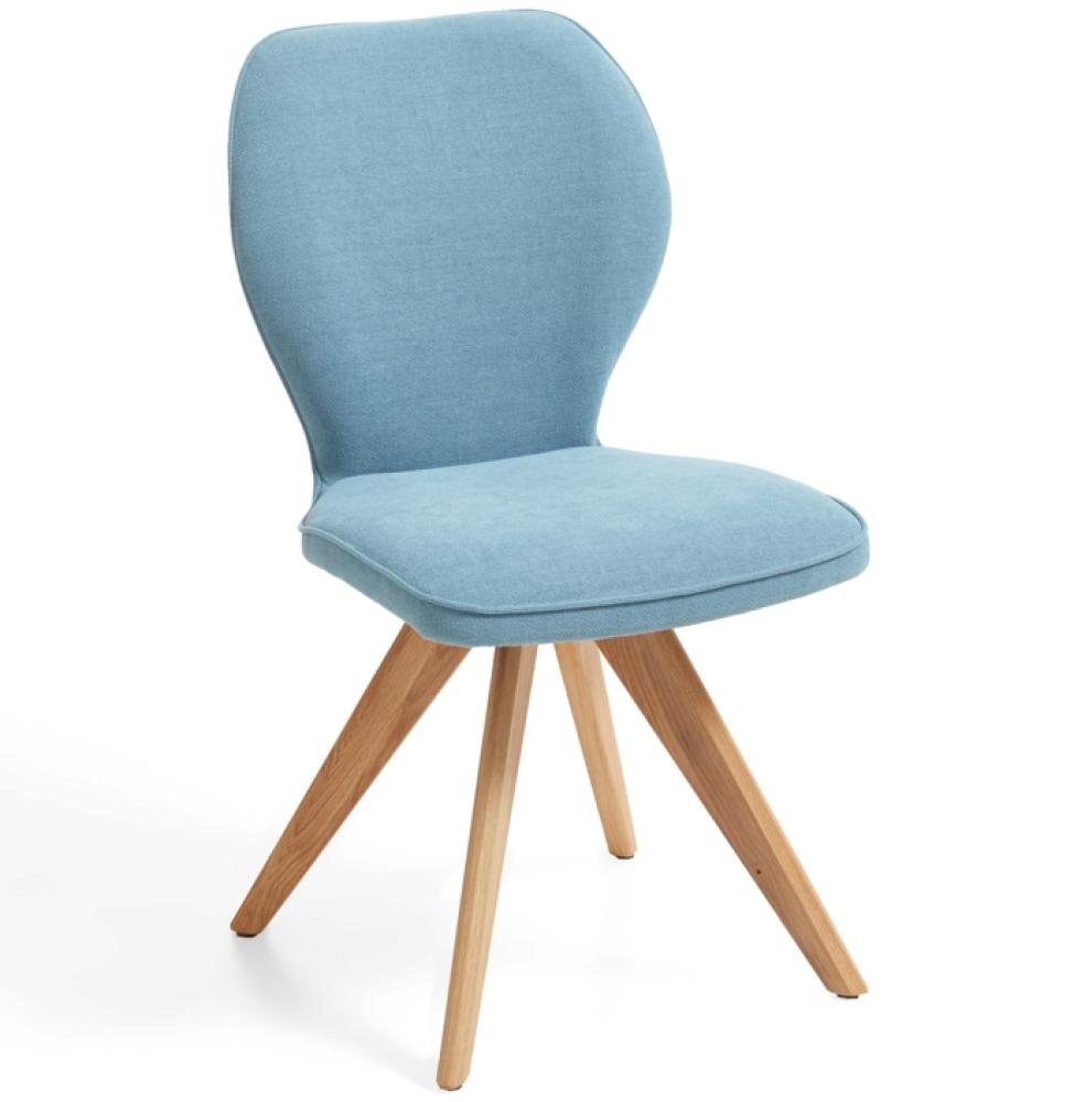Niehoff Sitzmöbel Colorado Trend-Line Design-Stuhl Gestell Wildeiche - Webstoff Malea-R eisblau Bild 1