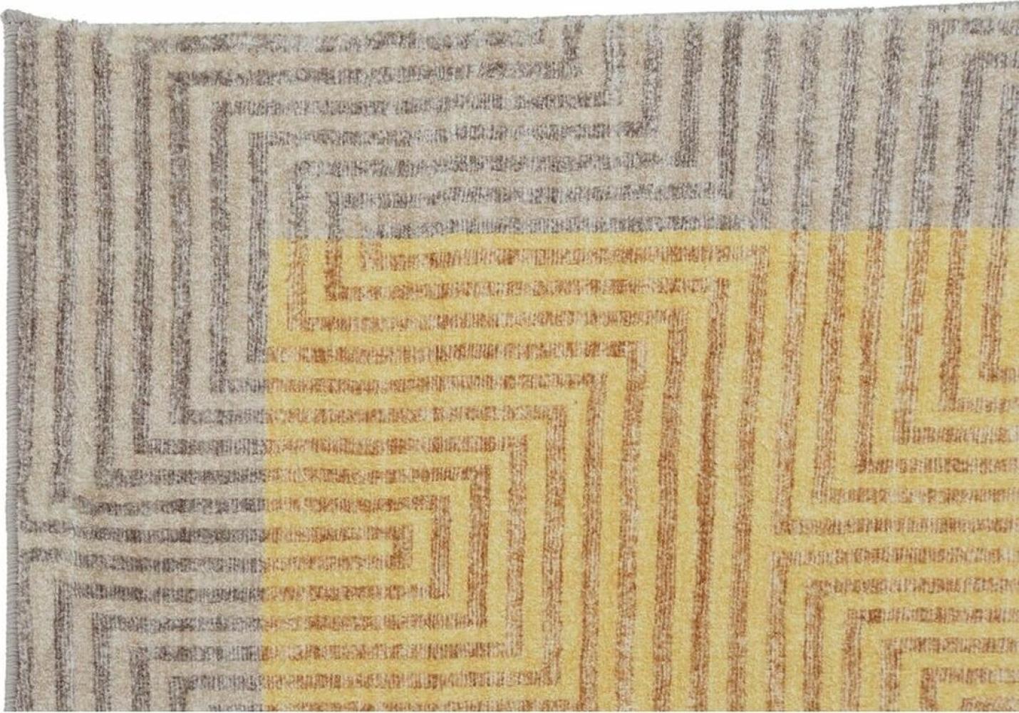 Teppich DKD Home Decor Gelb Hellbraun (120 x 180 x 0,7 cm) Bild 1