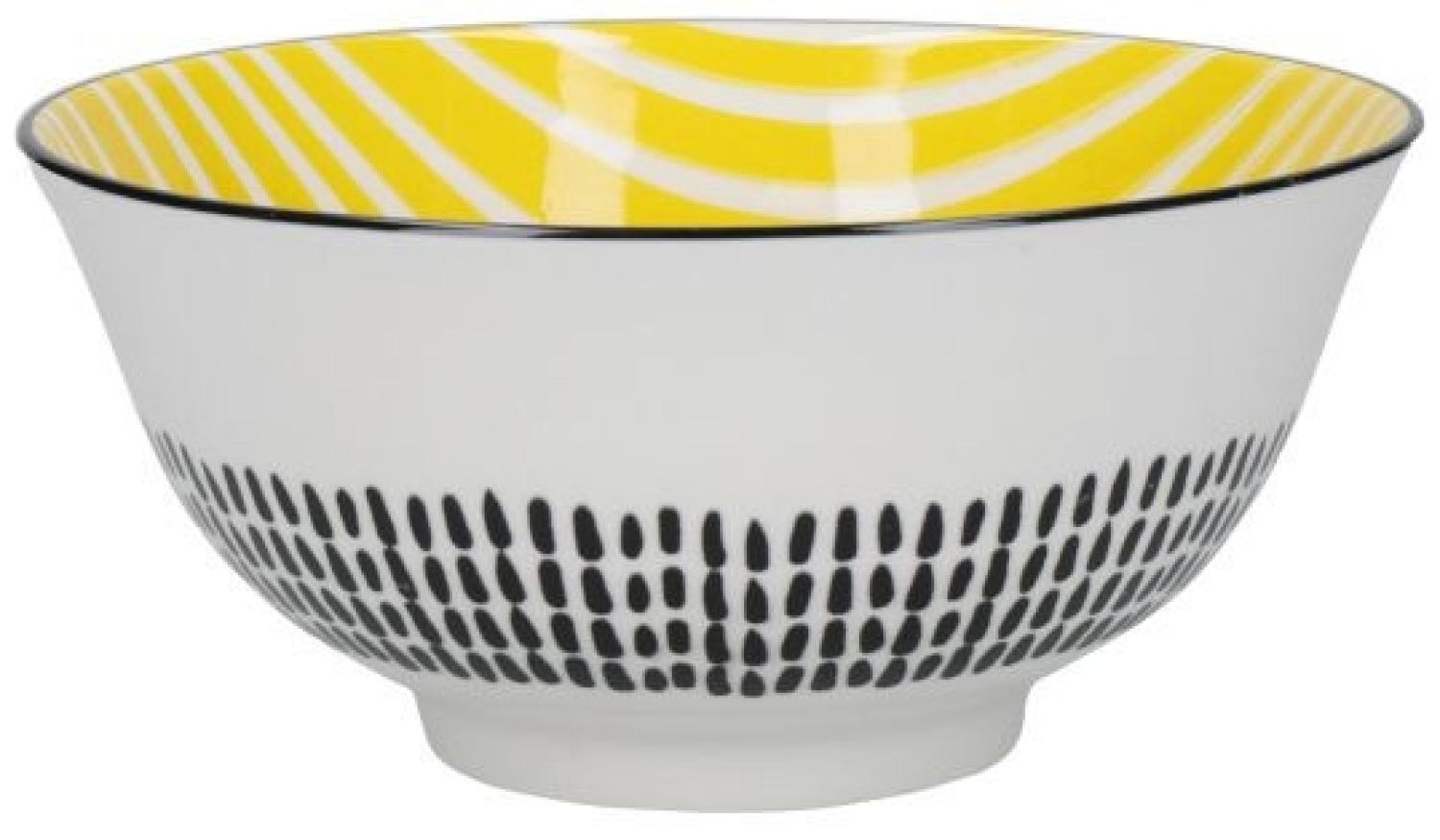 KitchenCraft Stoneware Bowl 15,7 cm Dot and Stripe Bild 1