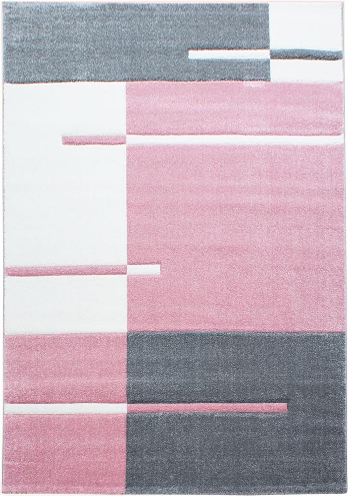 Kurzflor Teppich Hara rechteckig - 200x290 cm - Pink Bild 1