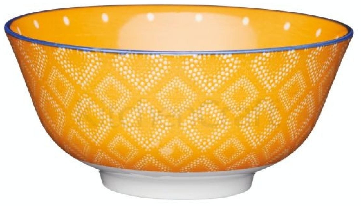 KitchenCraft Stoneware Bowl 15,7 cm Spot Orange Bild 1