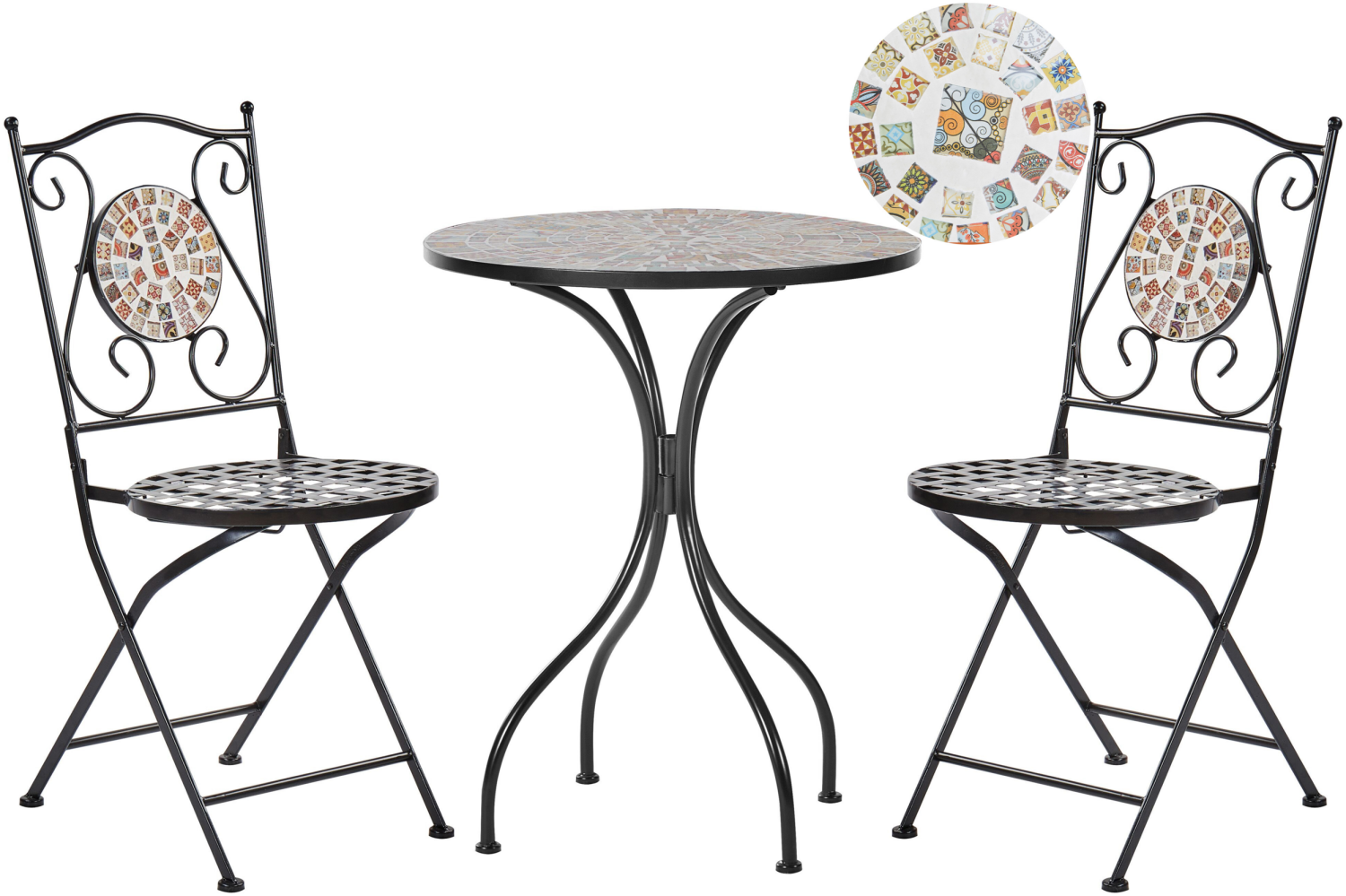 Bistro Set Schwarz CASARIO Bild 1