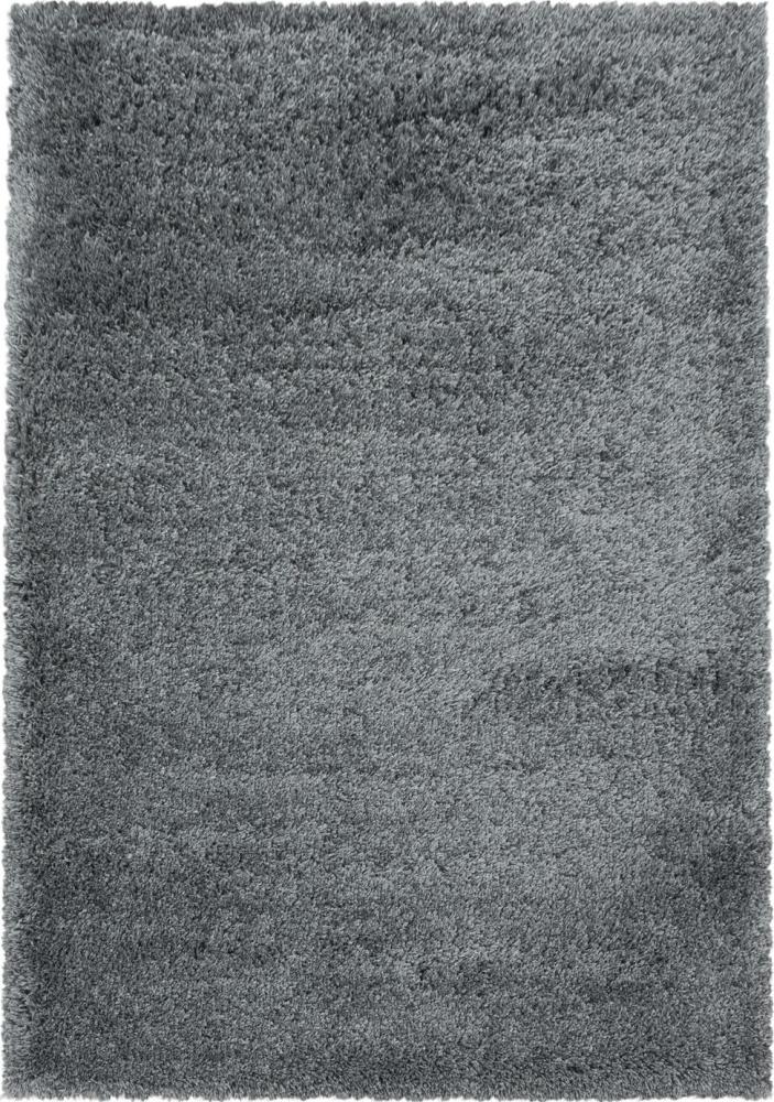 Hochflor Teppich Francesca rechteckig - 120x170 cm - Hellgrau Bild 1