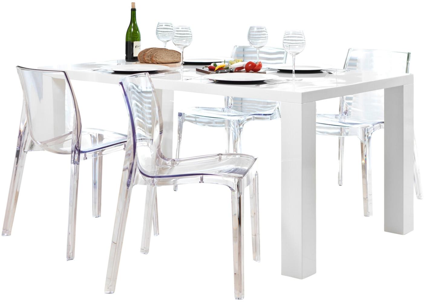 SalesFever Stuhl Designer Stuhl aus Kunststoff Kunststoff L = 52 x B = 50 x H = 81 transparent Bild 1