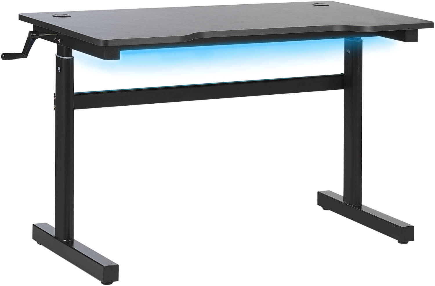Spieltisch schwarz 120 x 60 cm RGB LED-Beleuchtung manuell verstellbar DURBIN Bild 1