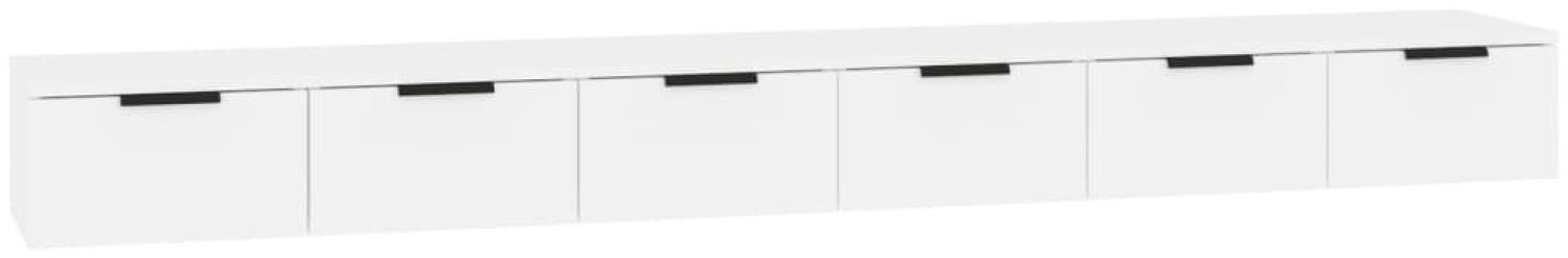 Wandschränke 2 Stk. Weiß 102x30x20 cm Holzwerkstoff Bild 1