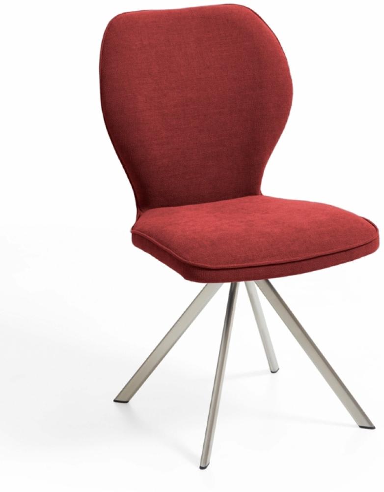 Niehoff Sitzmöbel Colorado Trend-Line Design-Stuhl Edelstahlgestell - Webstoff Malea-R terracotta Bild 1