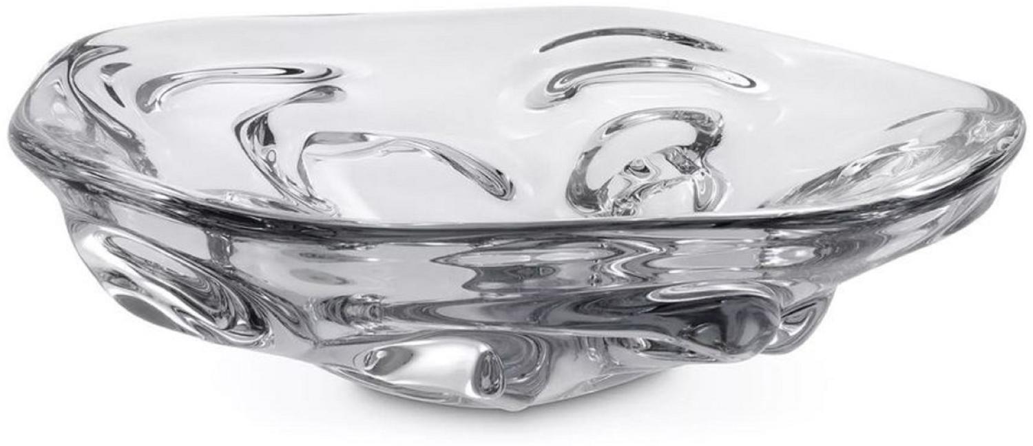 Casa Padrino Luxus Glasschale Ø 27,5 x H. 7 cm - Mundgeblasene Deko Glas Obstschale - Glas Deko Accessoirs - Luxus Kollektion Bild 1