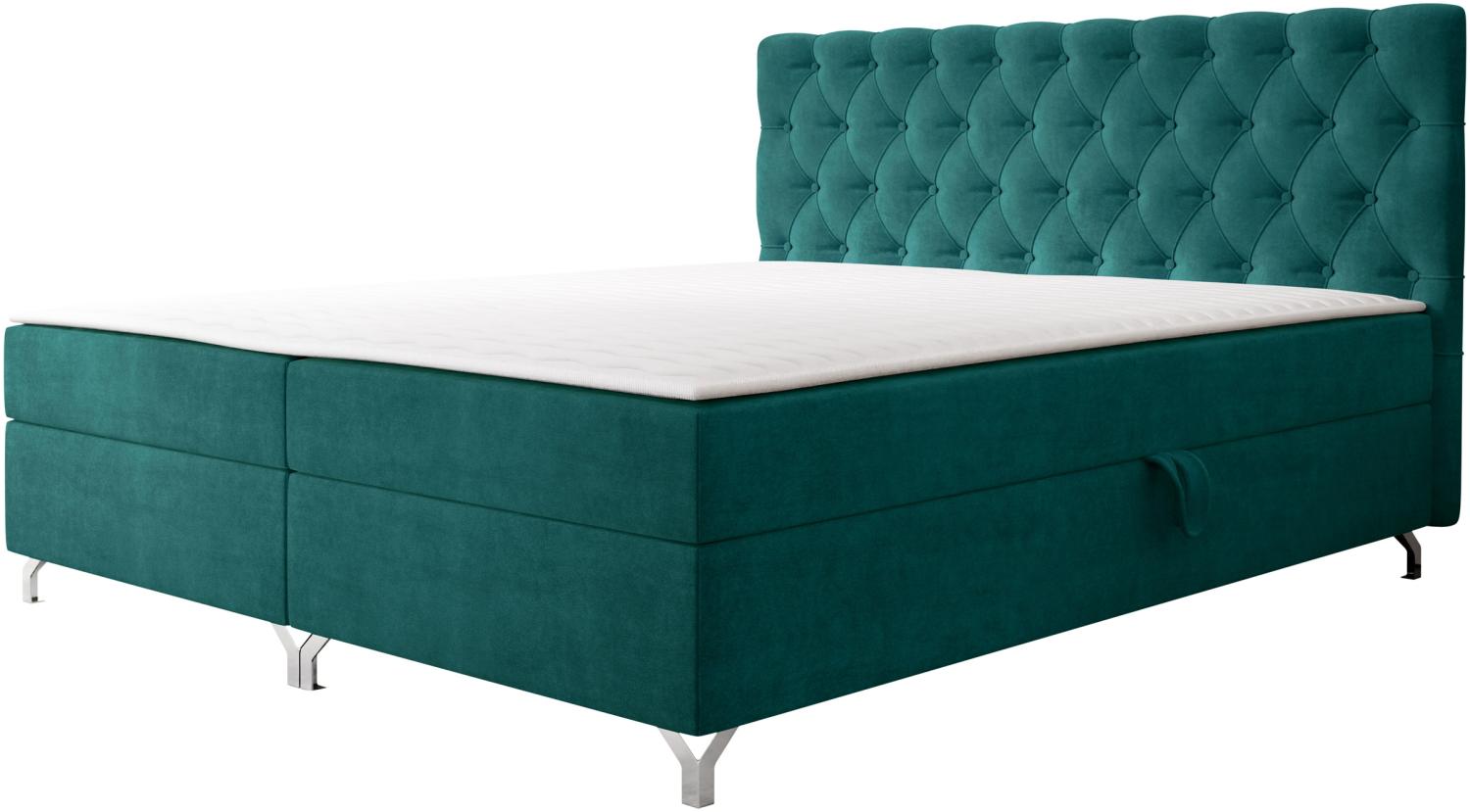 Boxspringbett mit H3-Matratze Cylio II (Farbe: Manila 37, Größe: 140 x 200 cm) Bild 1