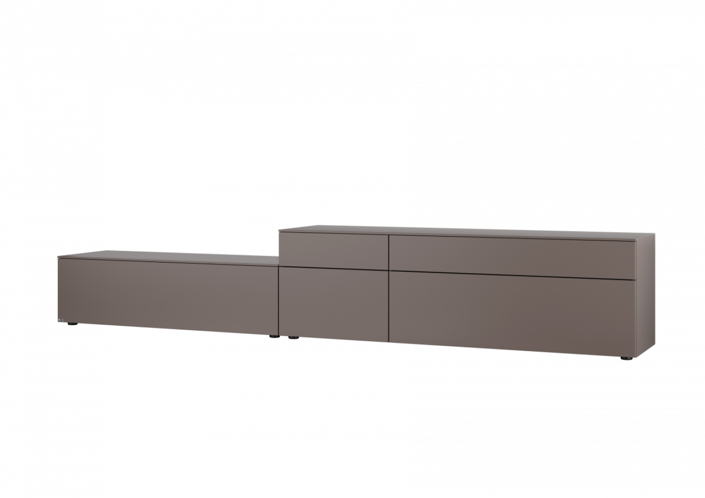 Merano Lowboard | Lack braun 3533 3503 spiegelbildlich links Nein 9167 - 1 x Geräteauszugboden, 90 cm, T 41 cm, hinter Klappe Lowboard Bild 1
