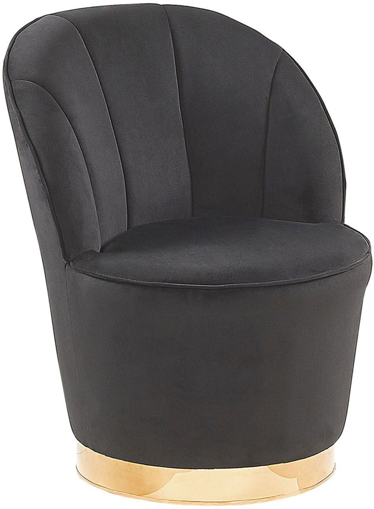 Sessel Samtstoff schwarz ALBY Bild 1