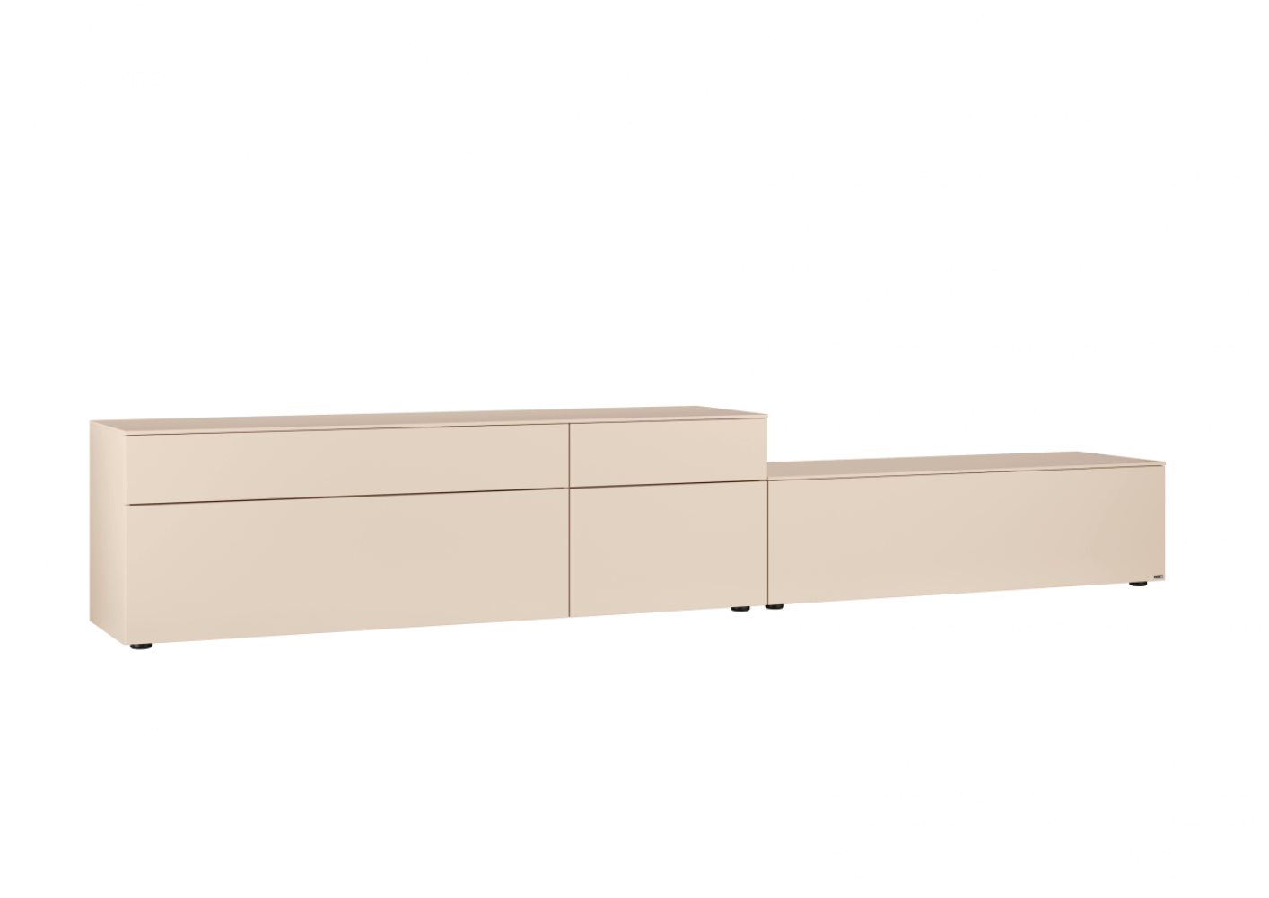 Merano Lowboard | Lack sahara 3533 3503 Rechts 9402 - TV-Vorbereitung inkl. Kabeldurchlass 9167 - 1 x Geräteauszugboden, 90 cm, T 41 cm, hinter Klappe Lowboard Bild 1