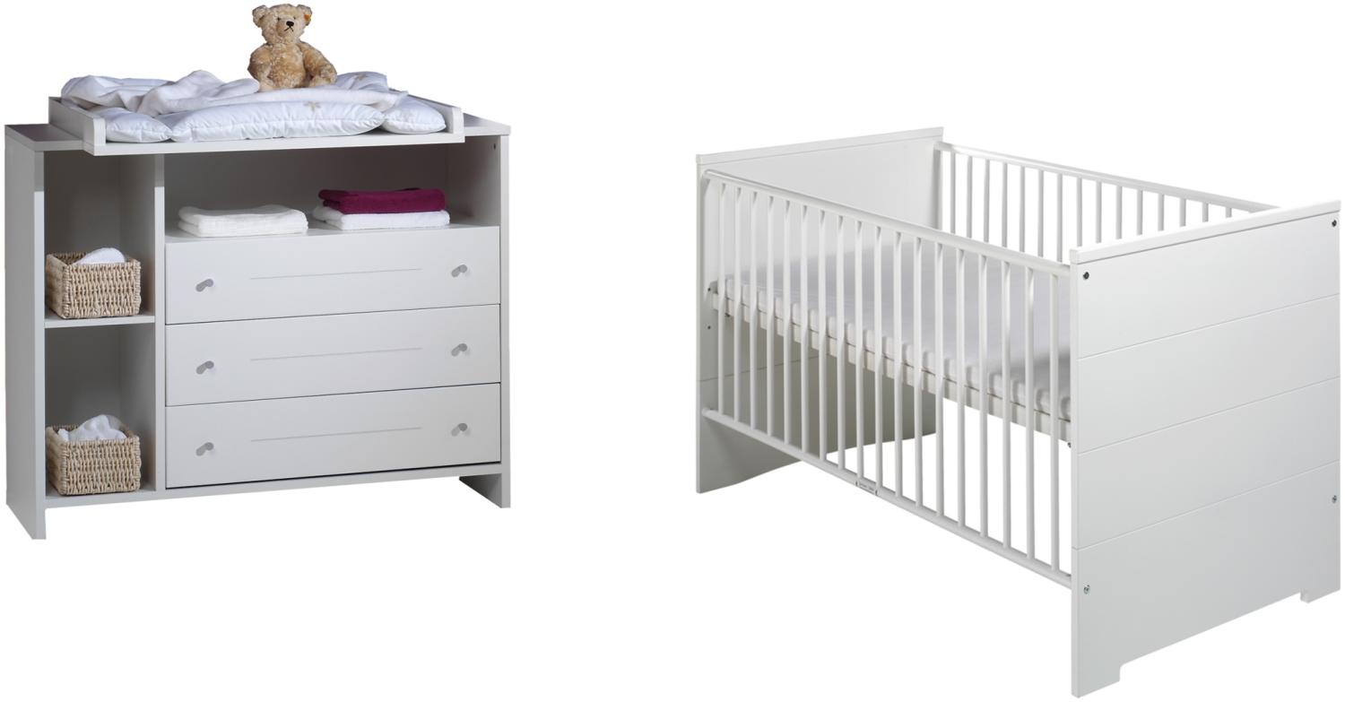 Schardt 'Eco Stripe' 2-tlg. Babyzimmer-Set weiß Bild 1