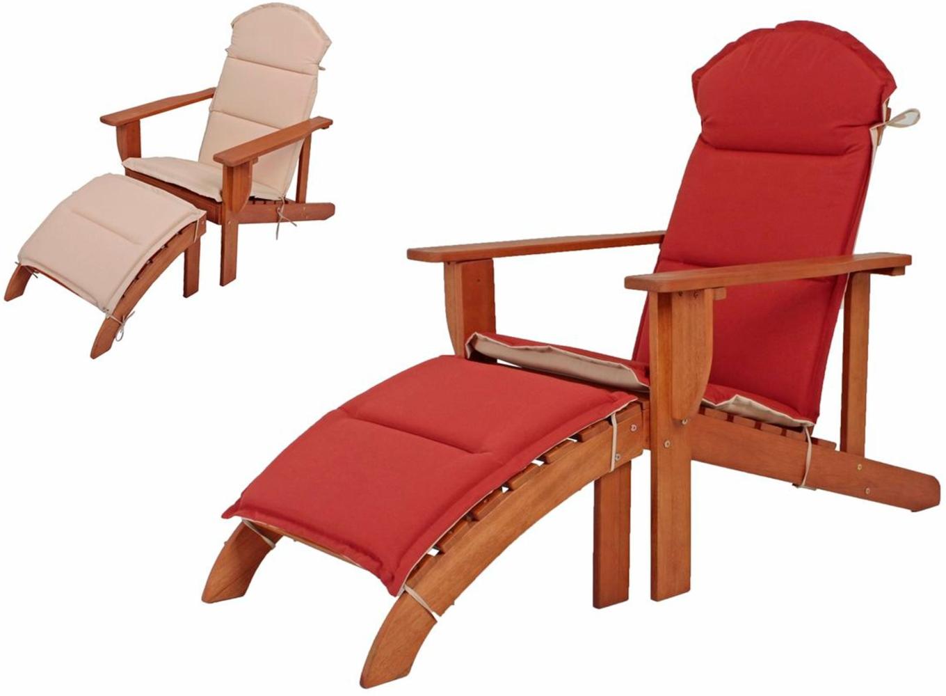 Adirondack Chair Gartenliege Relaxliege Liegestuhl Wendeauflage Bild 1
