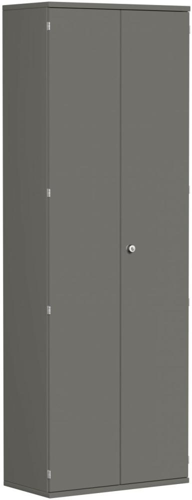 Garderobenschrank mit ausziehbarem Garderobenhalter, 80x42x230cm, Graphit Bild 1