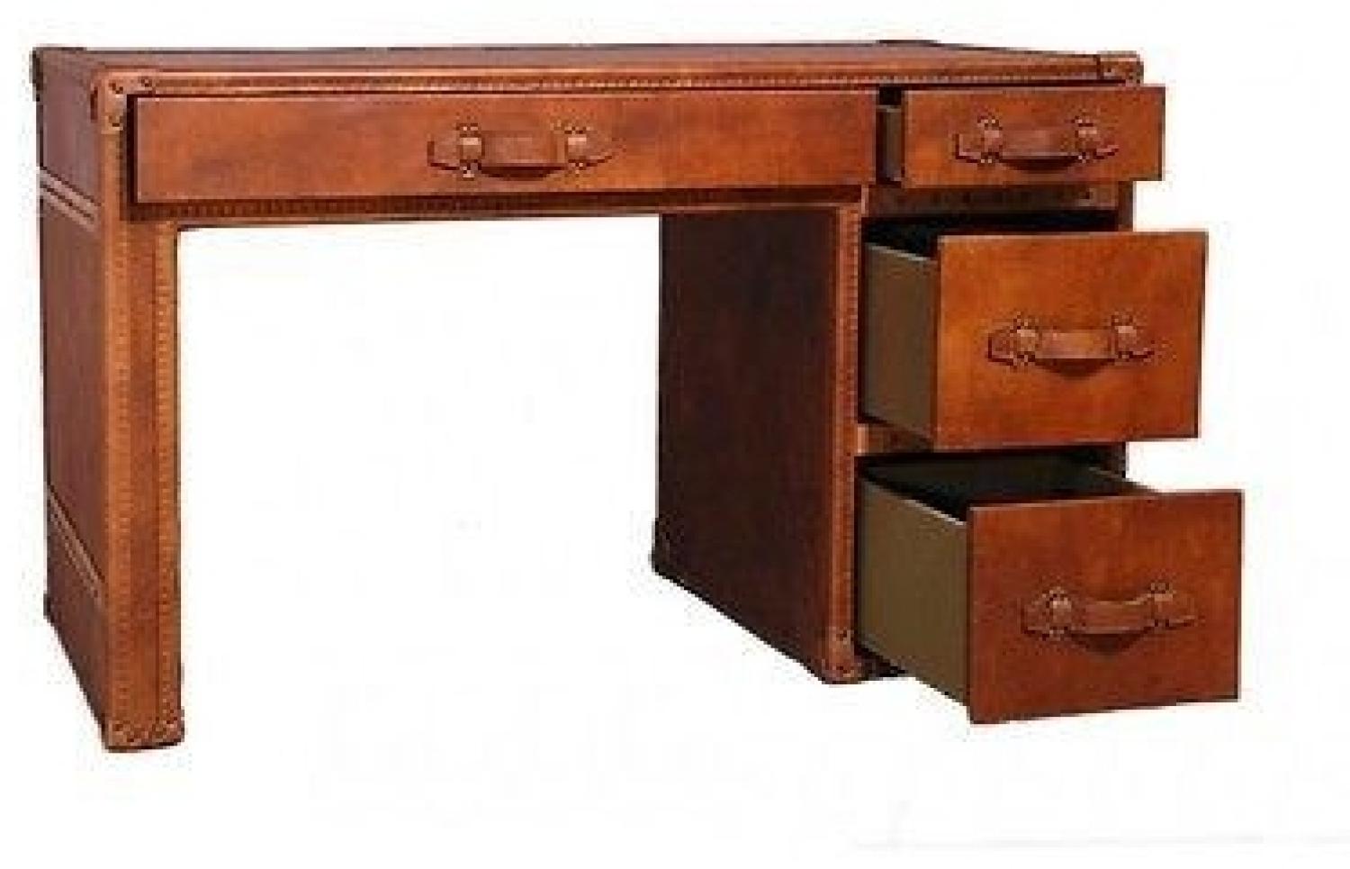 Schreibtisch Dunbar aus Vintage Leder Whiskey Brown Bild 1