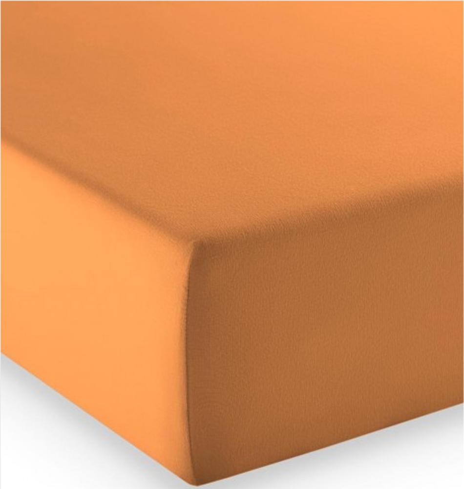 Fleuresse Mako-Jersey-Spannlaken comfort Farbe orange 2044 Größe: 150 x 200 cm Bild 1