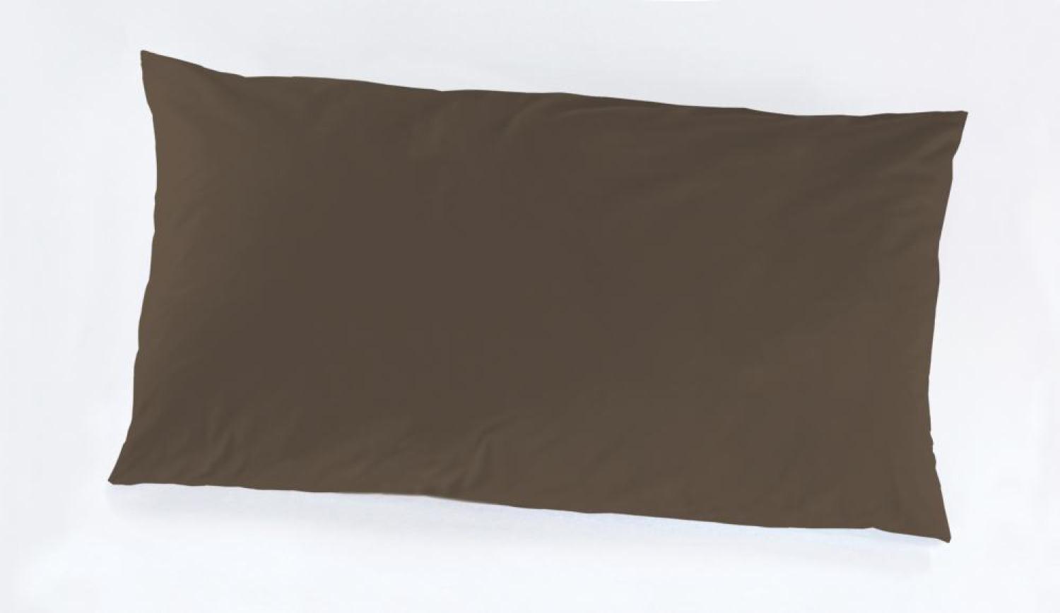 Vario Kissenbezug Jersey dunkelbraun, 40 x 80 cm Bild 1